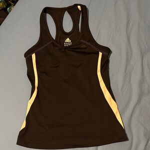 Adidas Women's Black Racerback Tank with White Accents